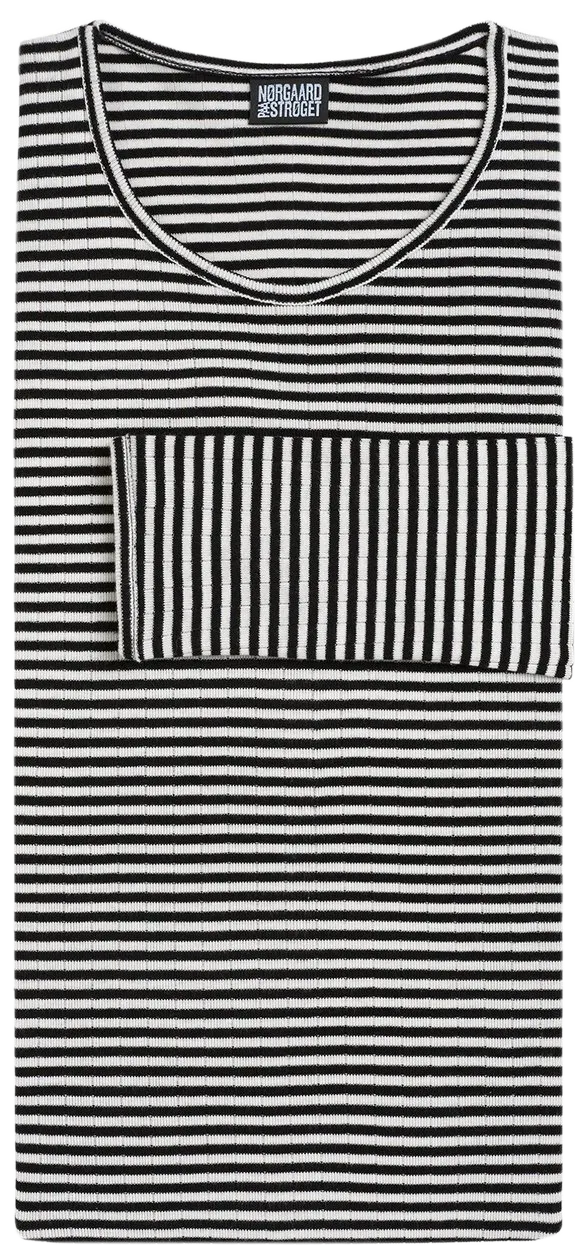 101 Fine Stripe, Black/Ecru