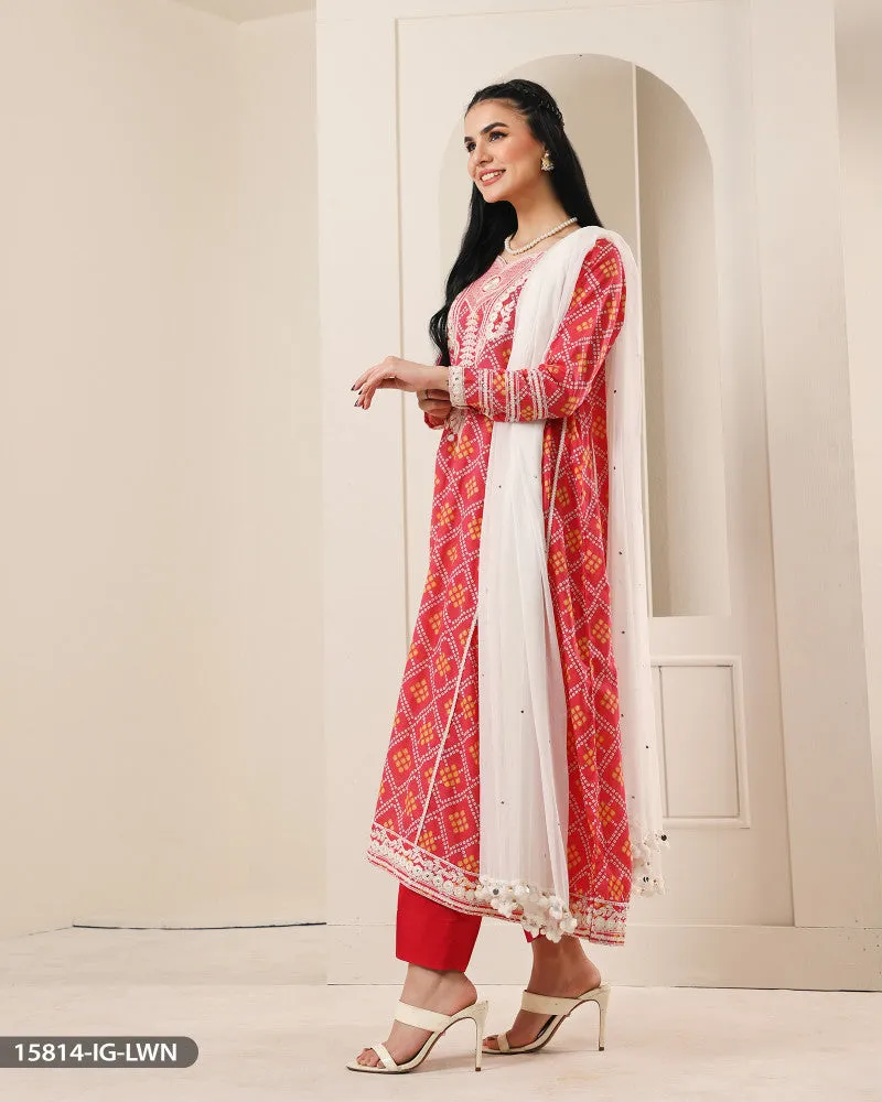 15814 Readymade Casual lawn Suit