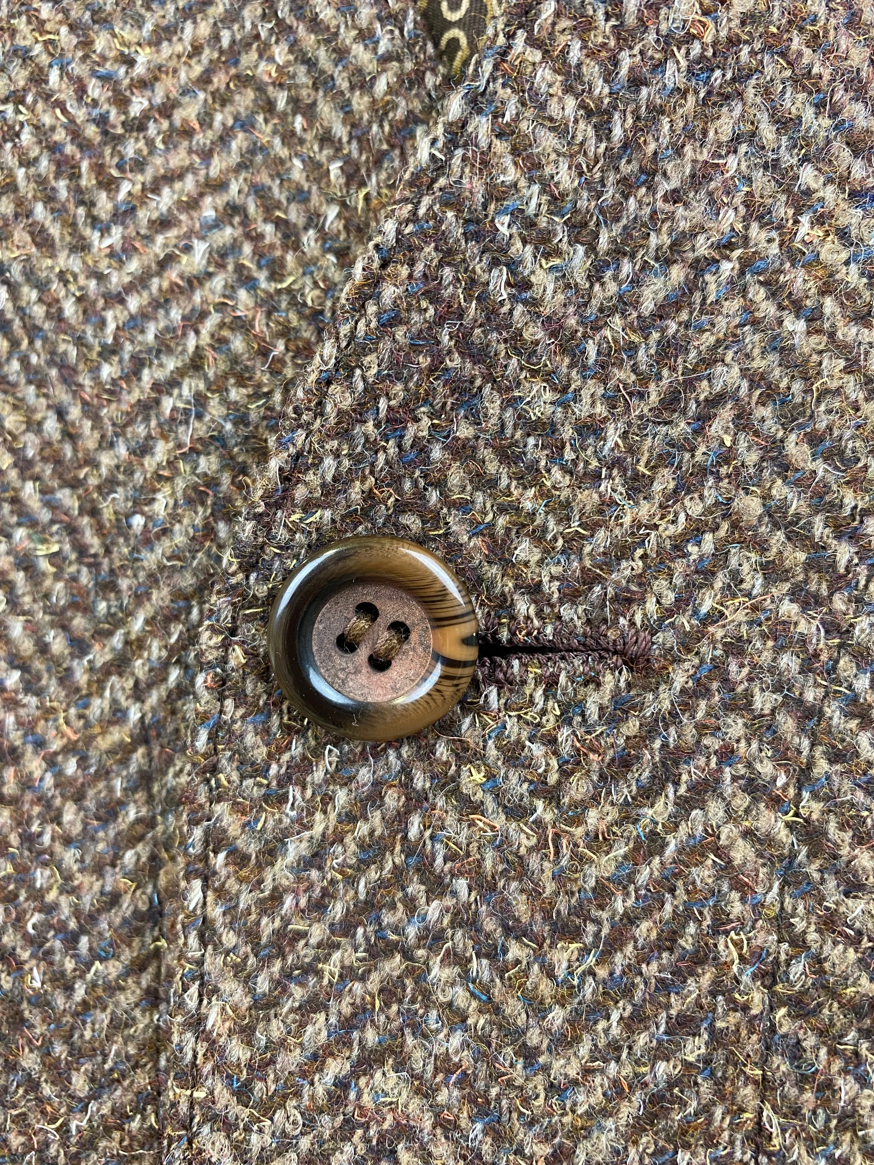 2000s Men's Brown Tweed Hunting Jacket, XL C48