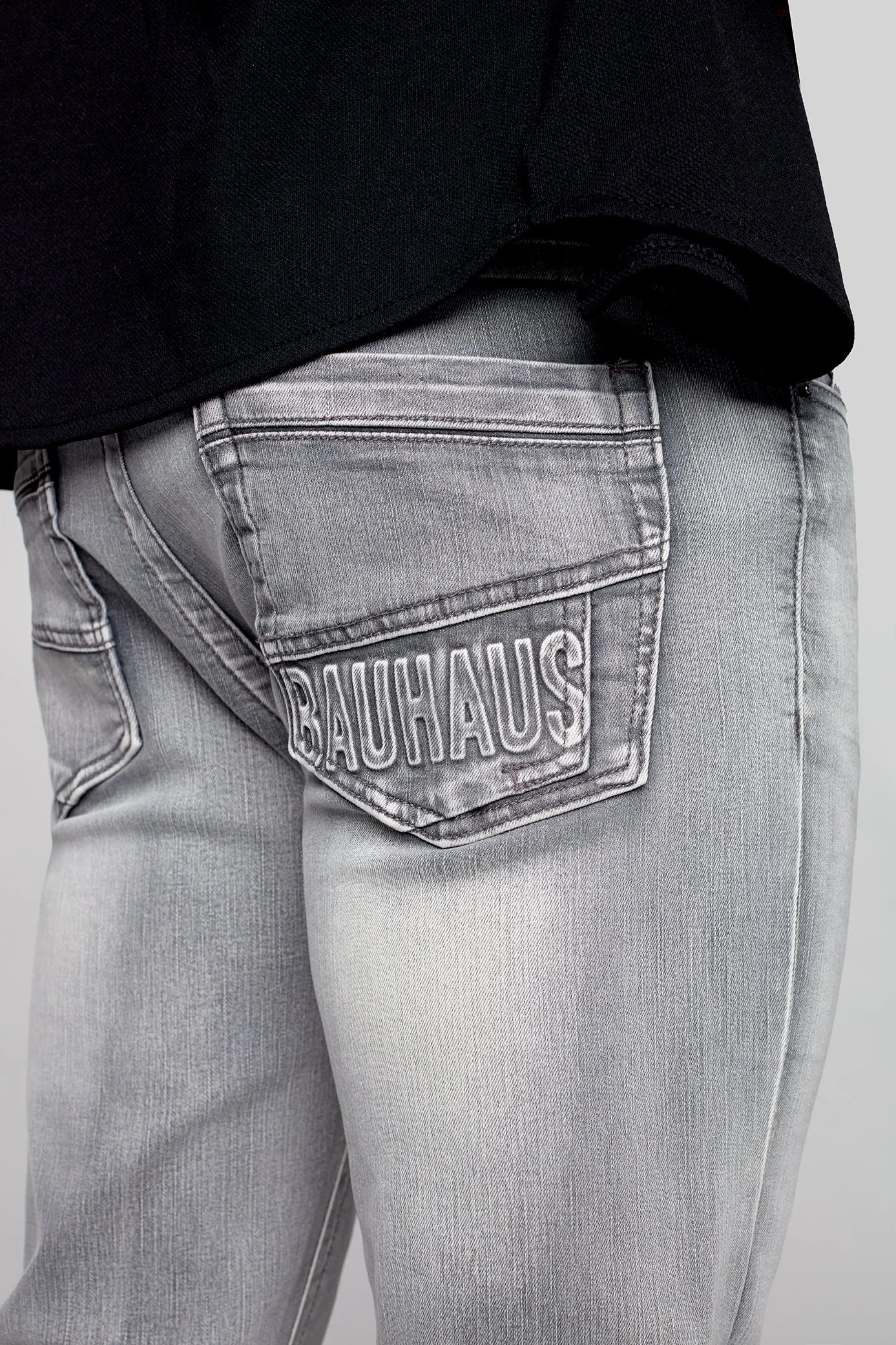 5 Pocket Bootcut Jeans - Light Grey Wash