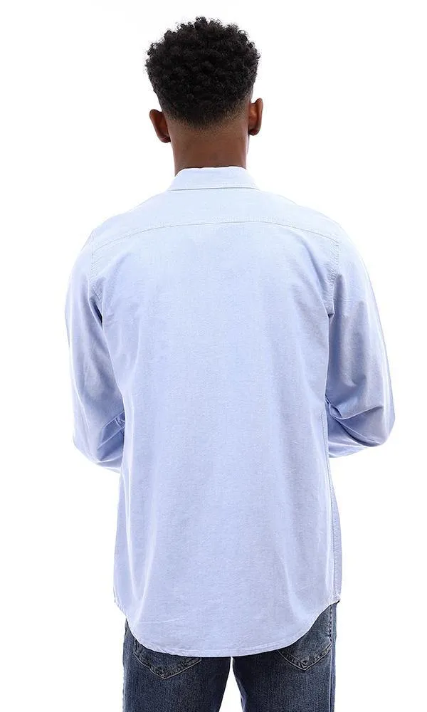 94714 Side Chest Pocket Heathered Light Blue Shirt