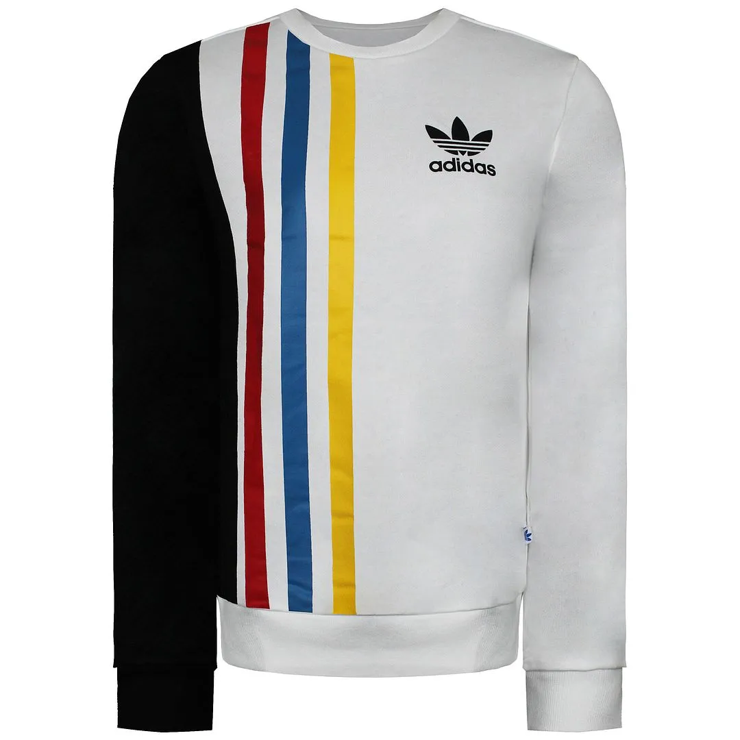 Adidas Blocked Womens White Sweater