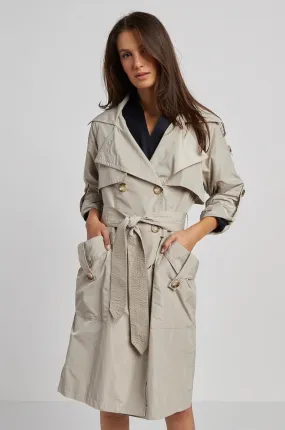 Adroit Raphael Trench Coat | Fuschia   Birch