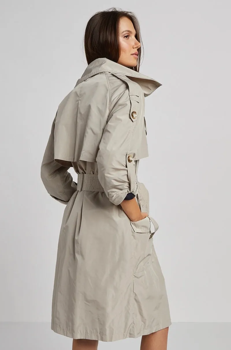 Adroit Raphael Trench Coat | Fuschia   Birch