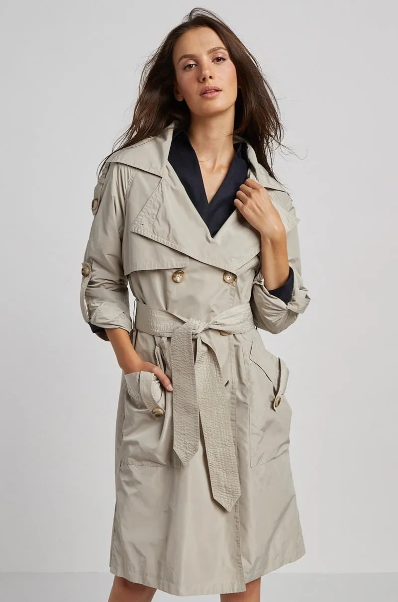 Adroit Raphael Trench Coat | Fuschia   Birch