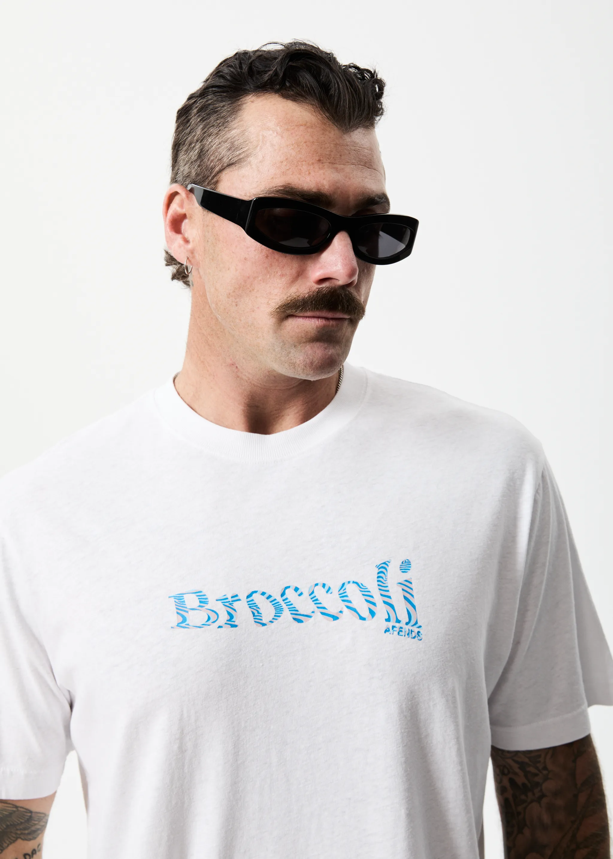 AFENDS Unisex Broccoli - Unisex Retro T-Shirt - White