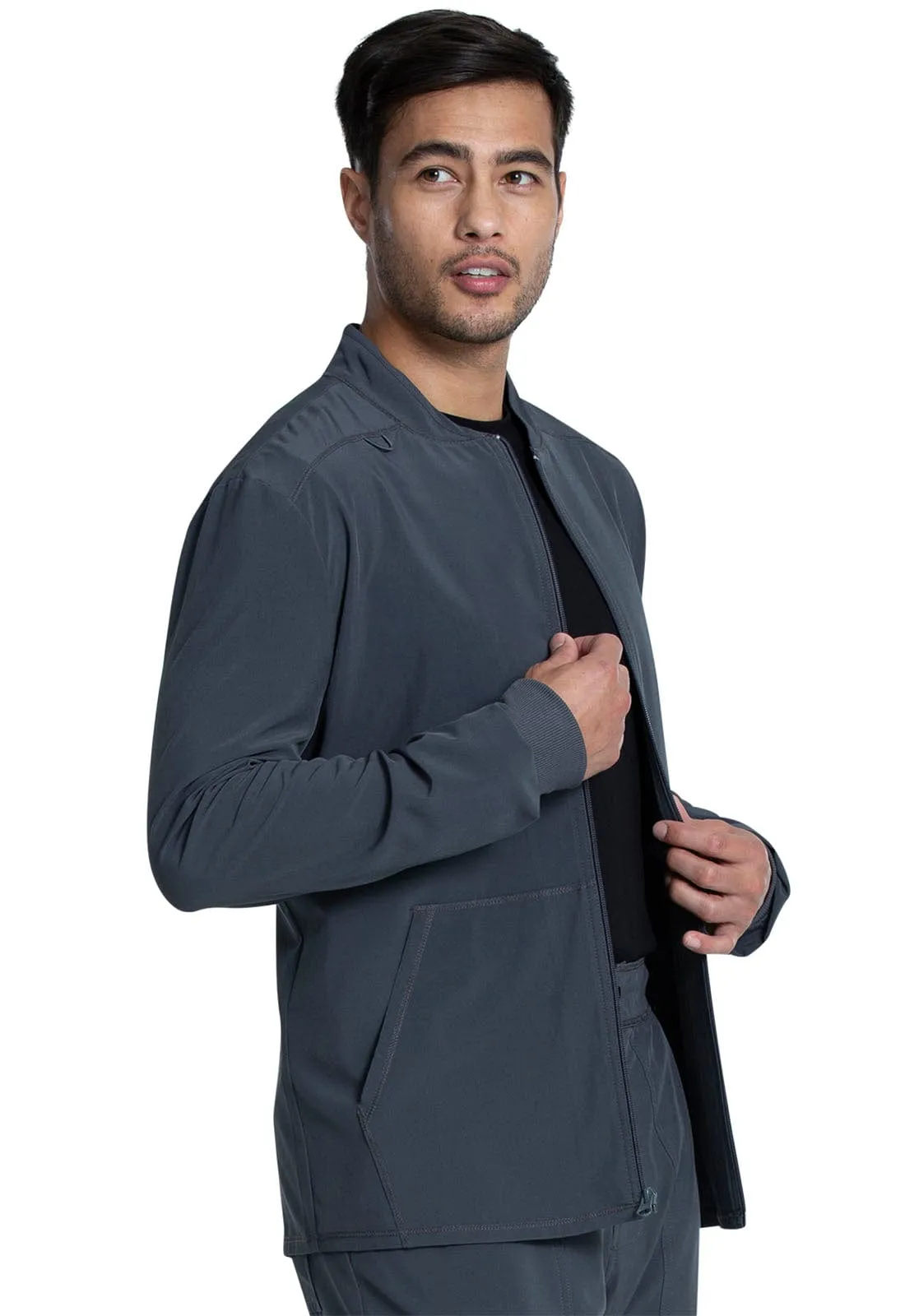 Allura  Men's Zip Front Scrub Jacket CKA387