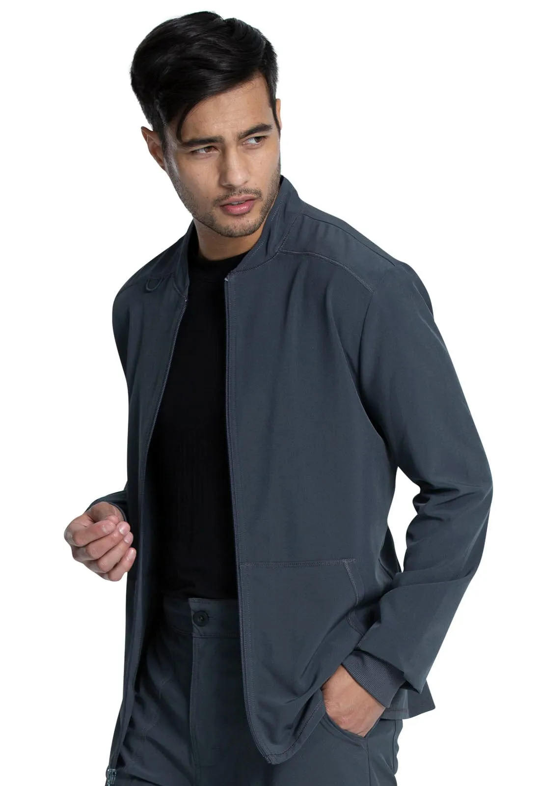 Allura  Men's Zip Front Scrub Jacket CKA387