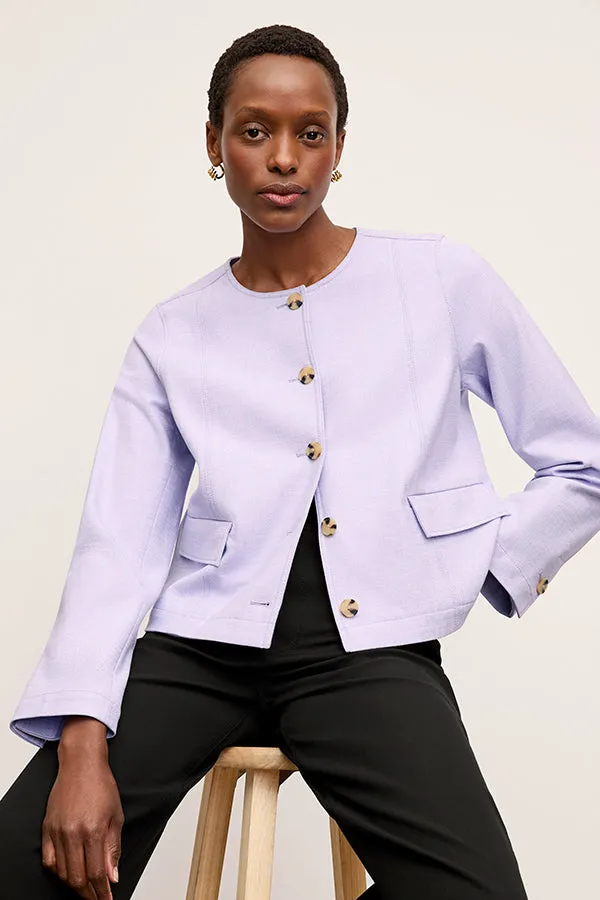 Aniya Jacket - Stretch Tweed :: Lilac/Ivory