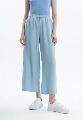 Ankle Length Textured Solid Pants