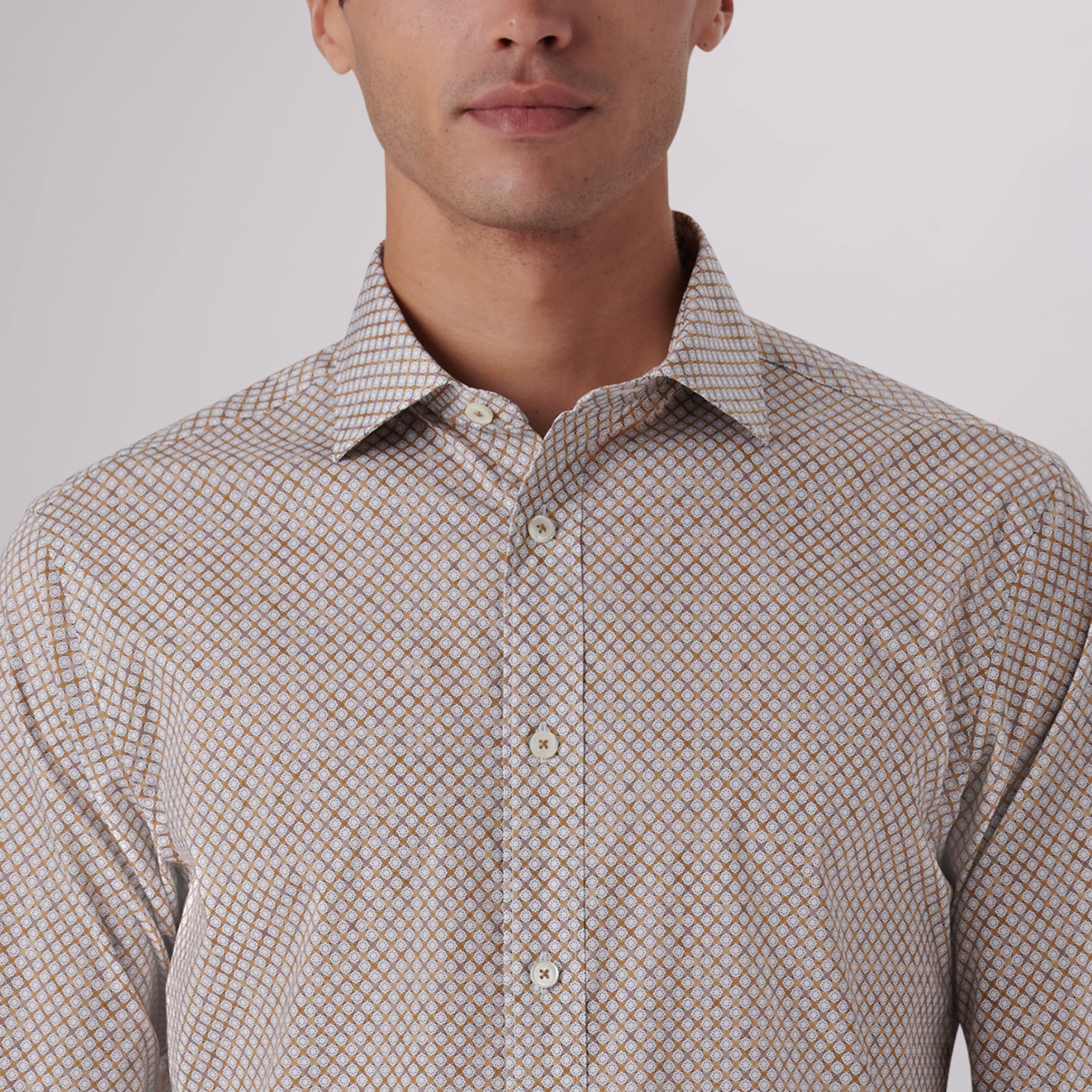 Axel Diagonal Mandala Print Shirt