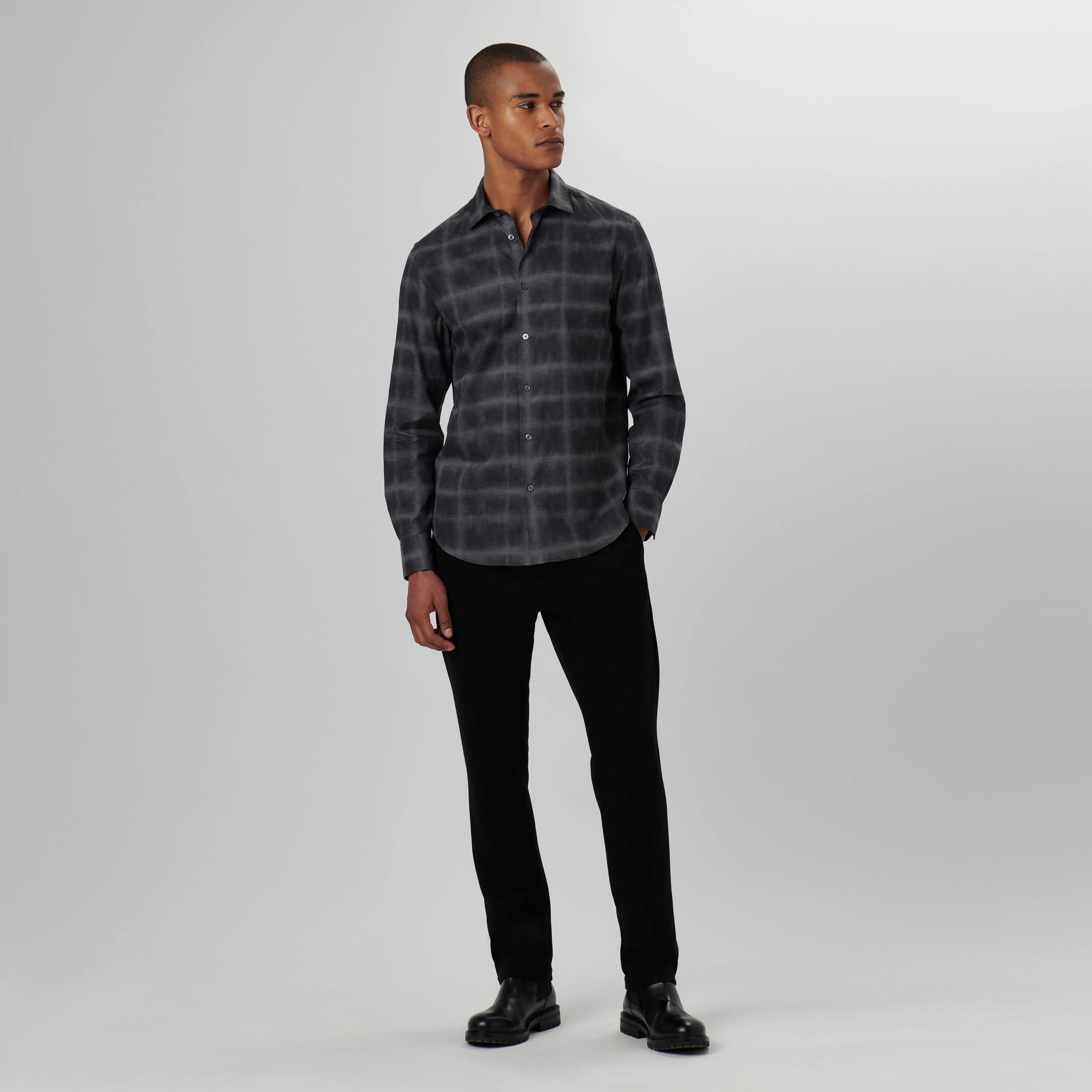 Axel Windowpane Jacquard Shirt