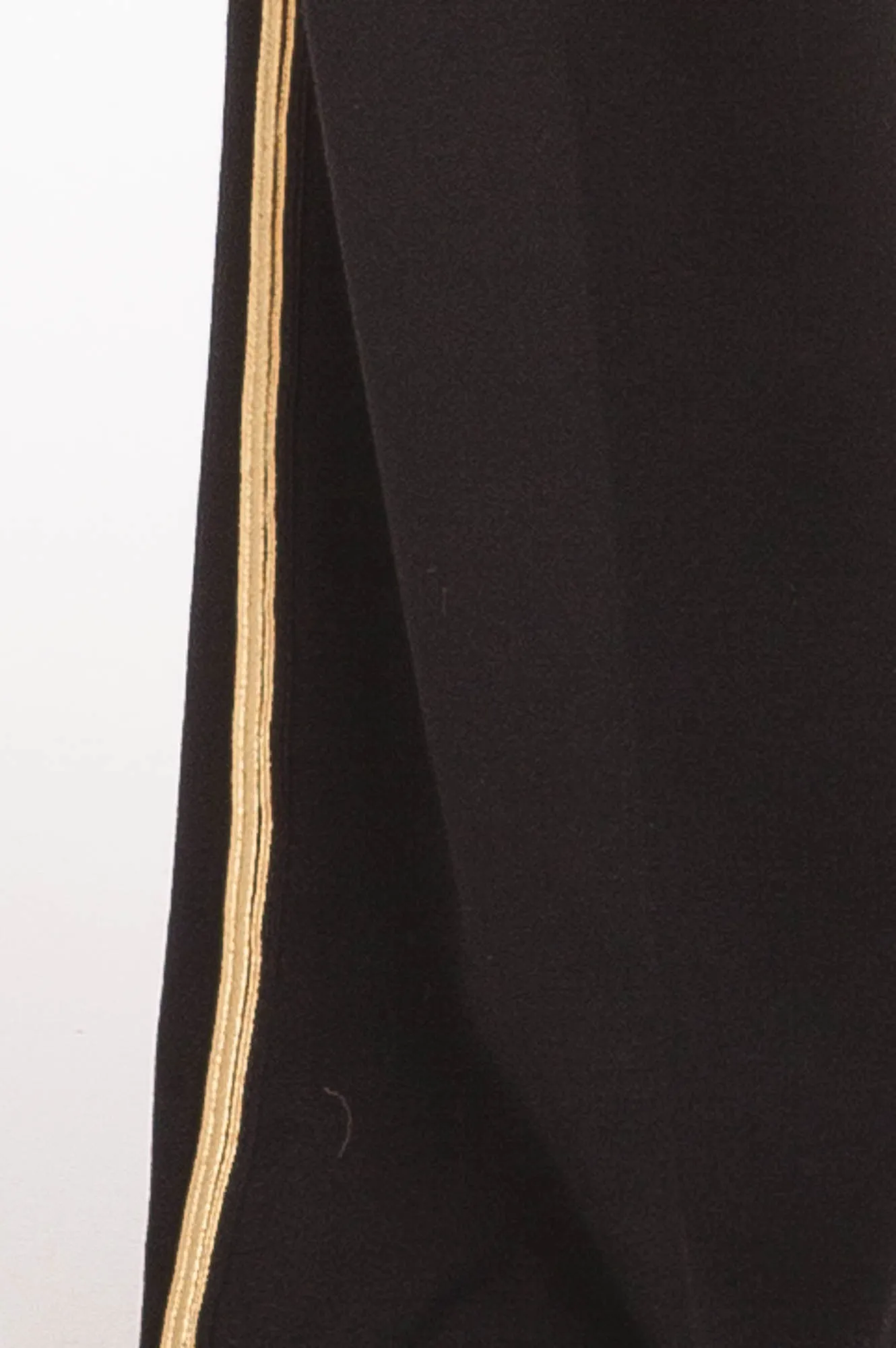 Balmain - Black Pants Gold Trim - FR 40