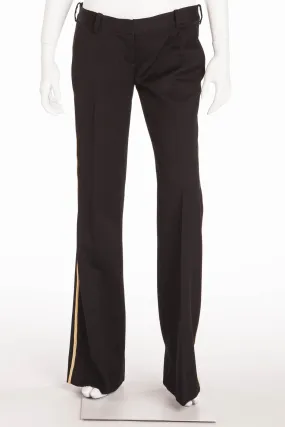 Balmain - Black Pants Gold Trim - FR 40