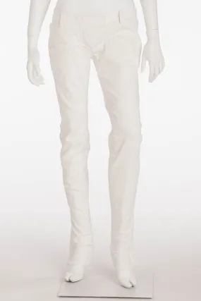 Balmain - New with Tags White Denim Low Rise Skinny Jeans - FR 40