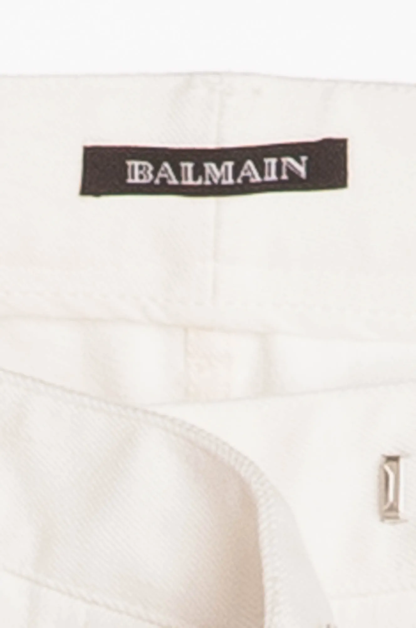 Balmain - New with Tags White Denim Low Rise Skinny Jeans - FR 40