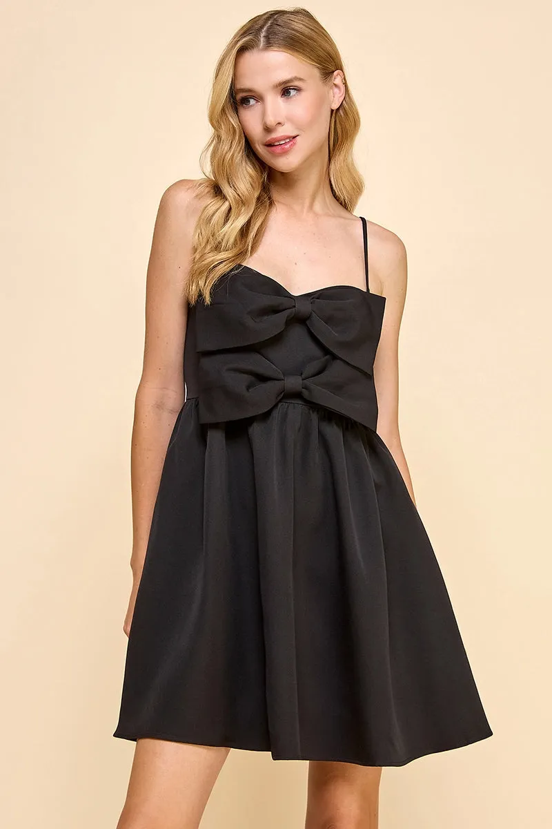 Bella Bow Detail Mini Dress