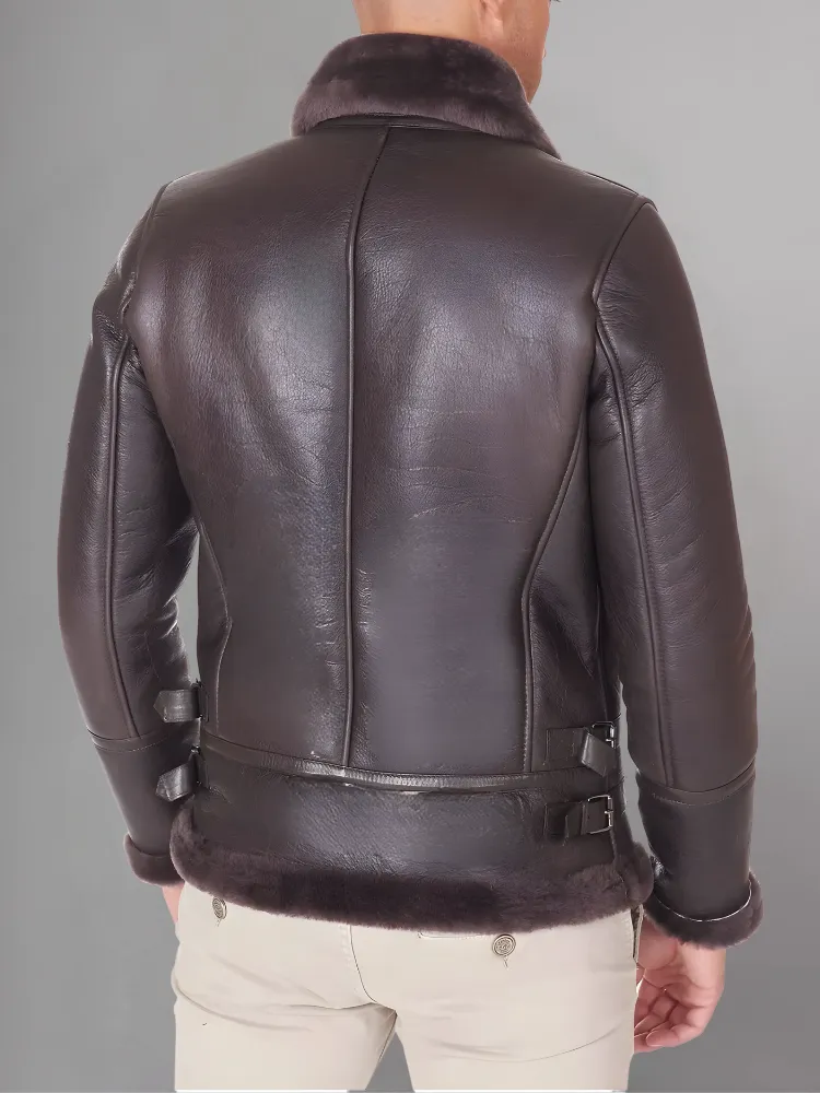 Best Leather Shearling Jacket Black