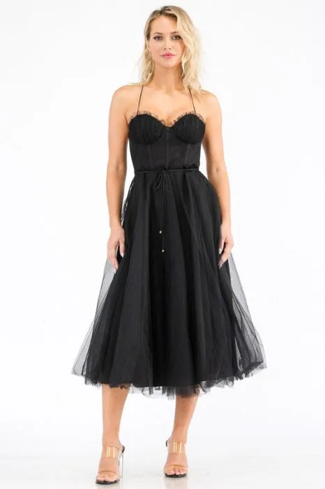 Black Corset Cocktail Dress