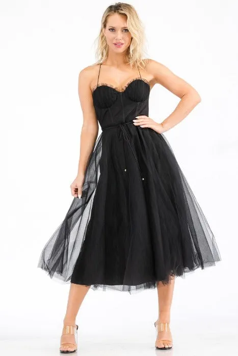 Black Corset Cocktail Dress