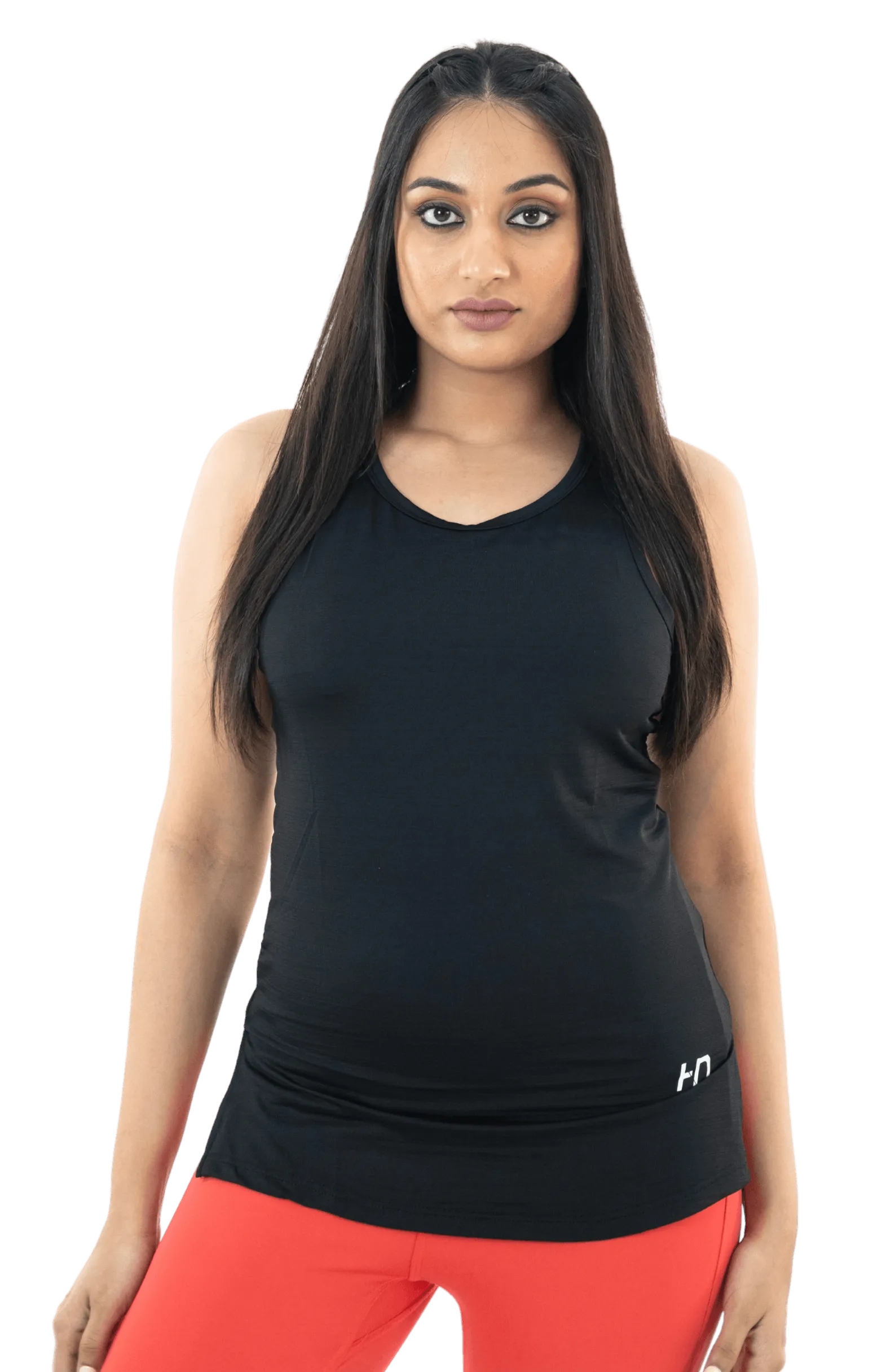 Black Solid Tank Top