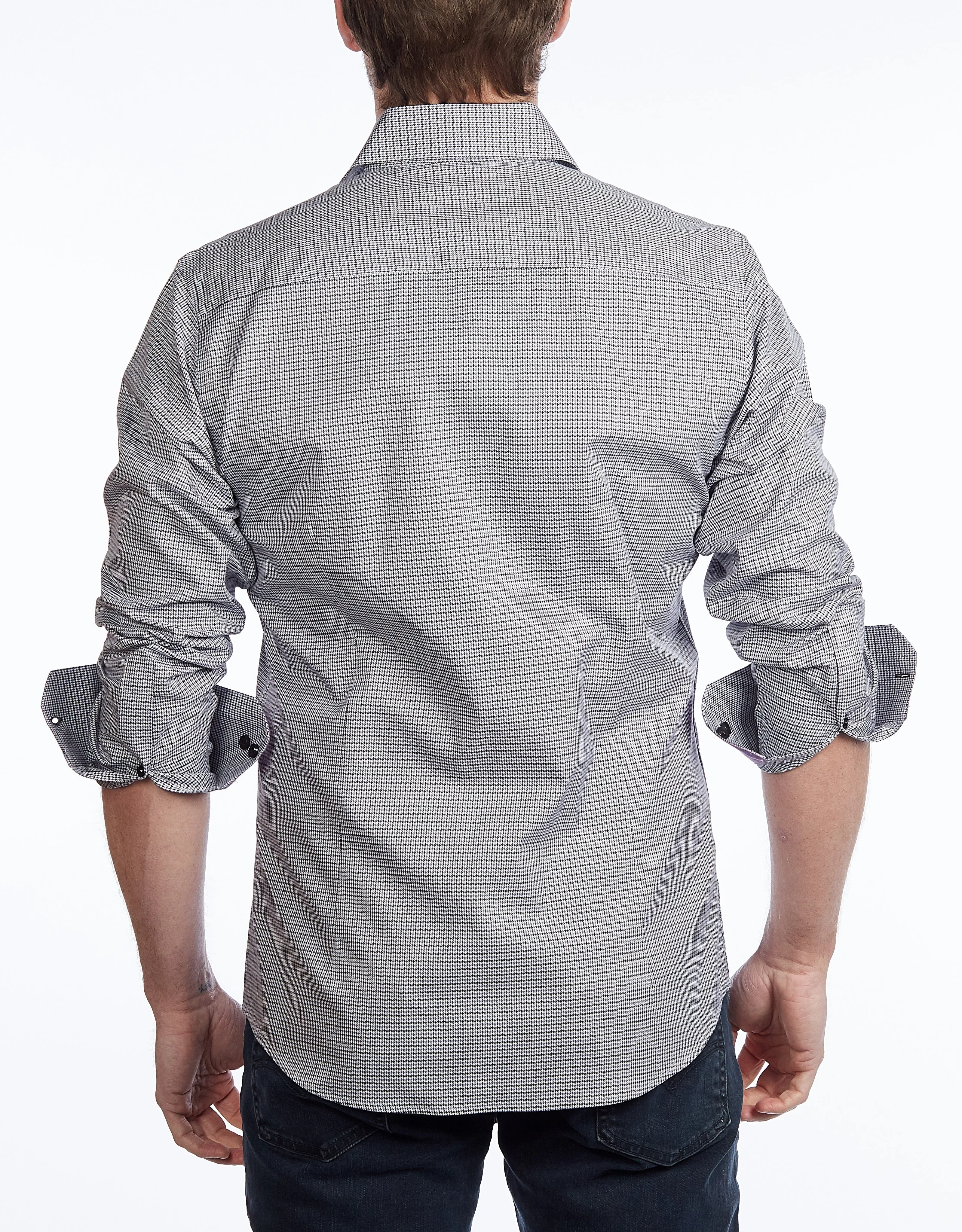 Button-Up Shirt //  - Contemporary Fit - contrast  trimming - final sale