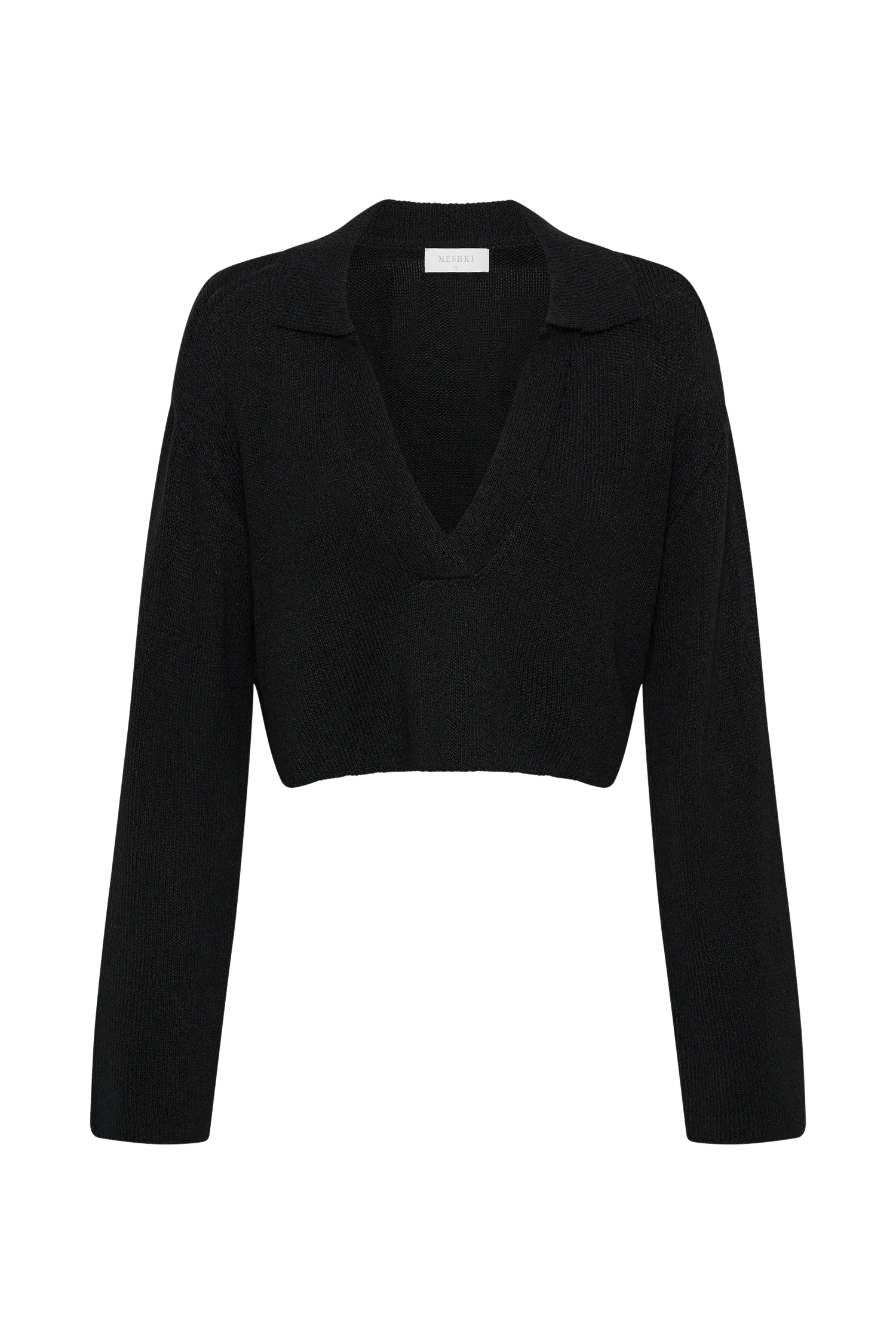 Carlota Collared Knit Jumper - Black