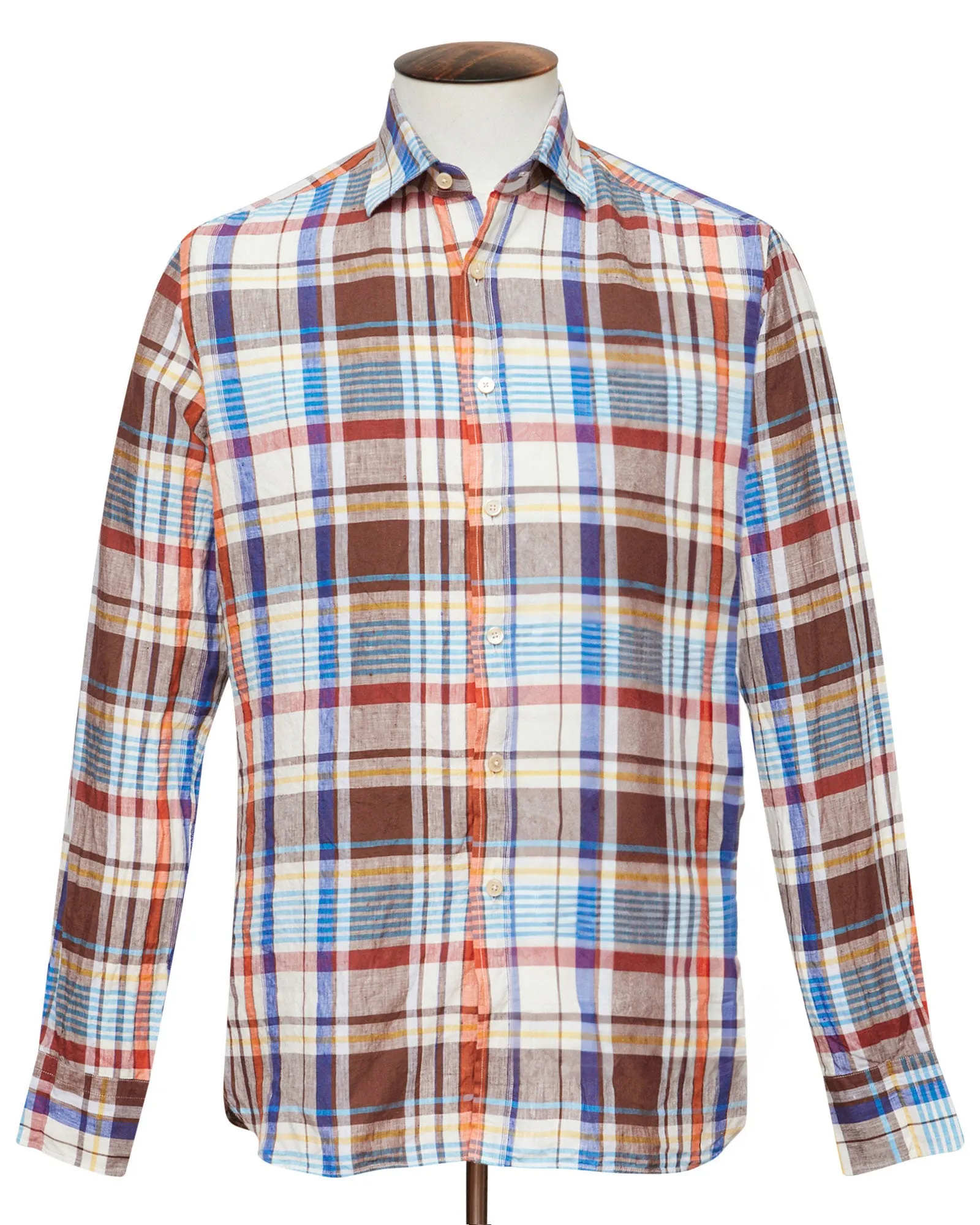 Cedar Brick Check Linen Shirt