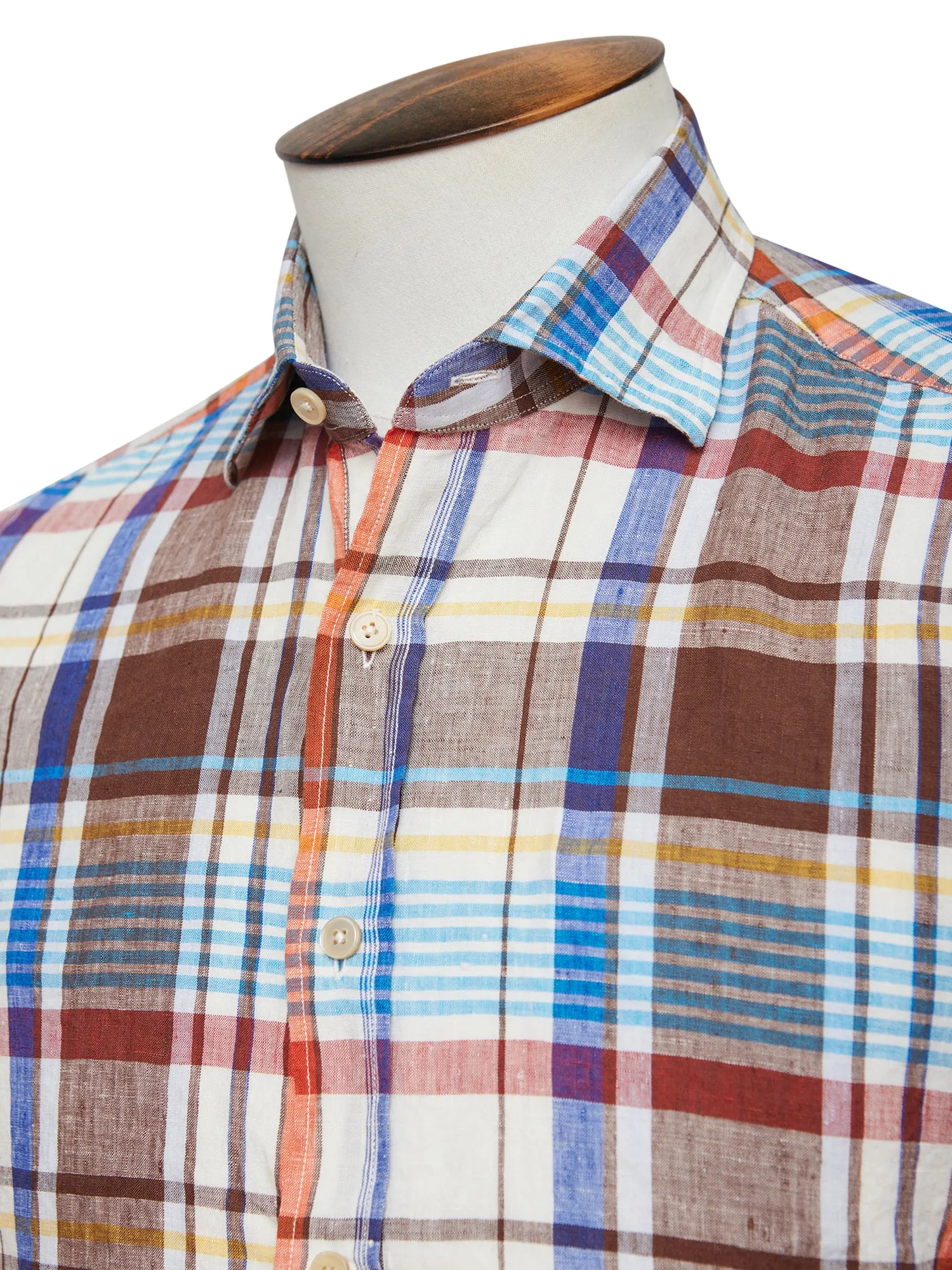 Cedar Brick Check Linen Shirt