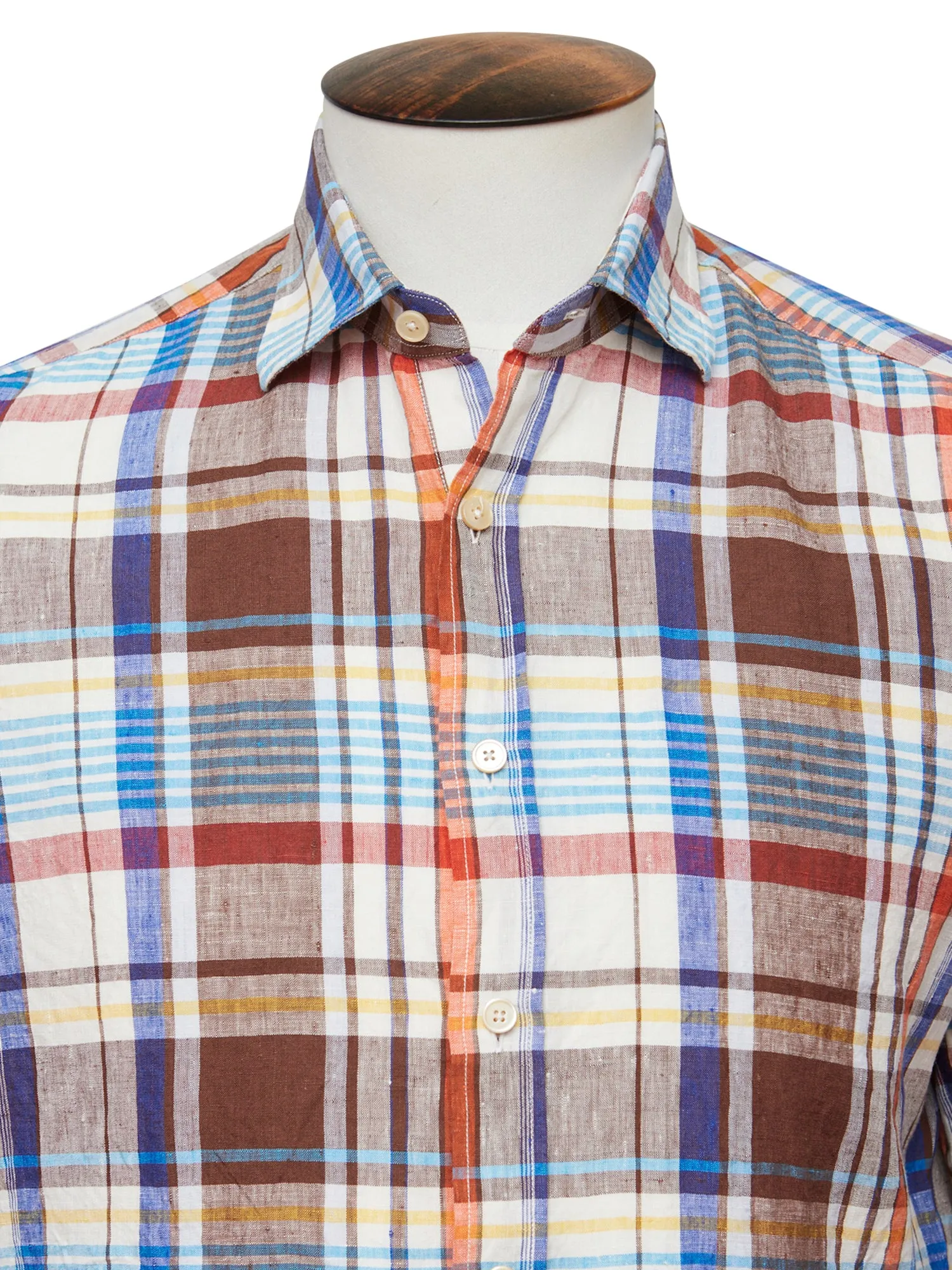 Cedar Brick Check Linen Shirt