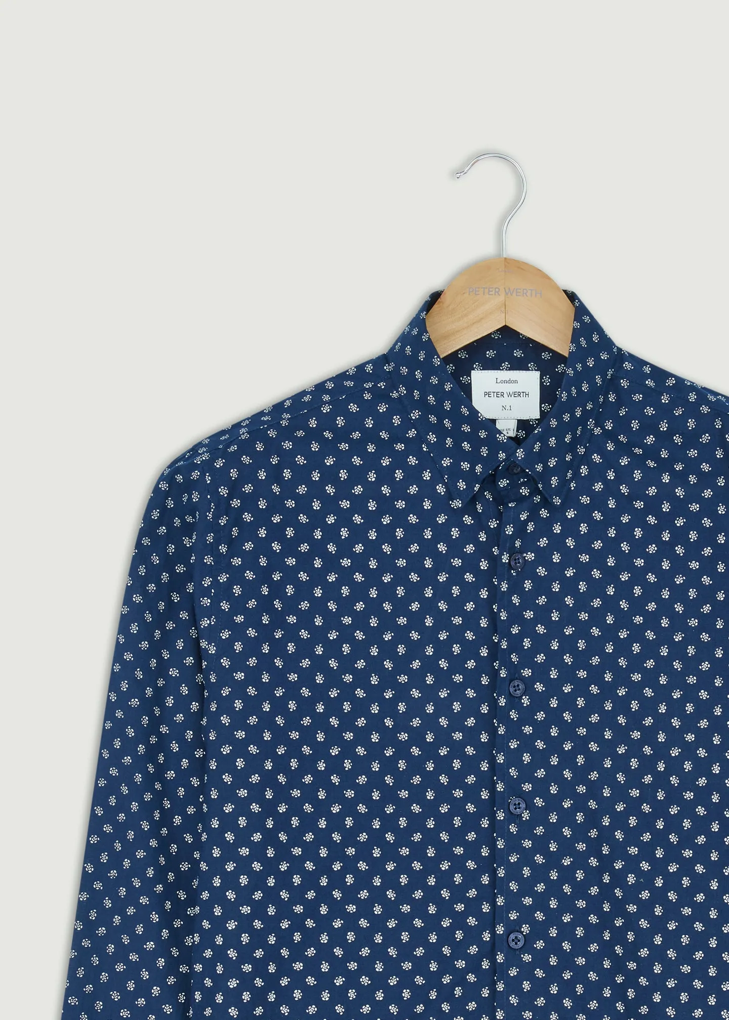 Chancelot Long Sleeve Shirt - Navy/White