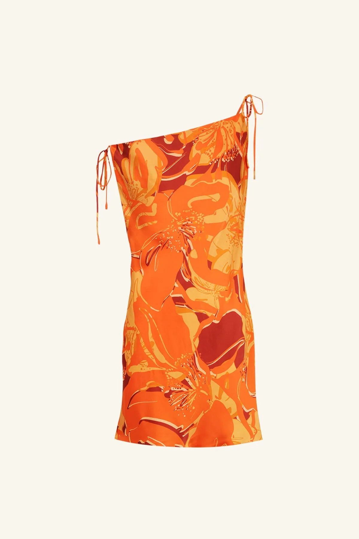 CHARA SILK TIE MINI DRESS