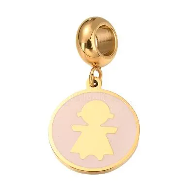 Charis Love Story European Charm Bead, Gold Stainless Steel (Purchase on Back Order 2-3 weeks)