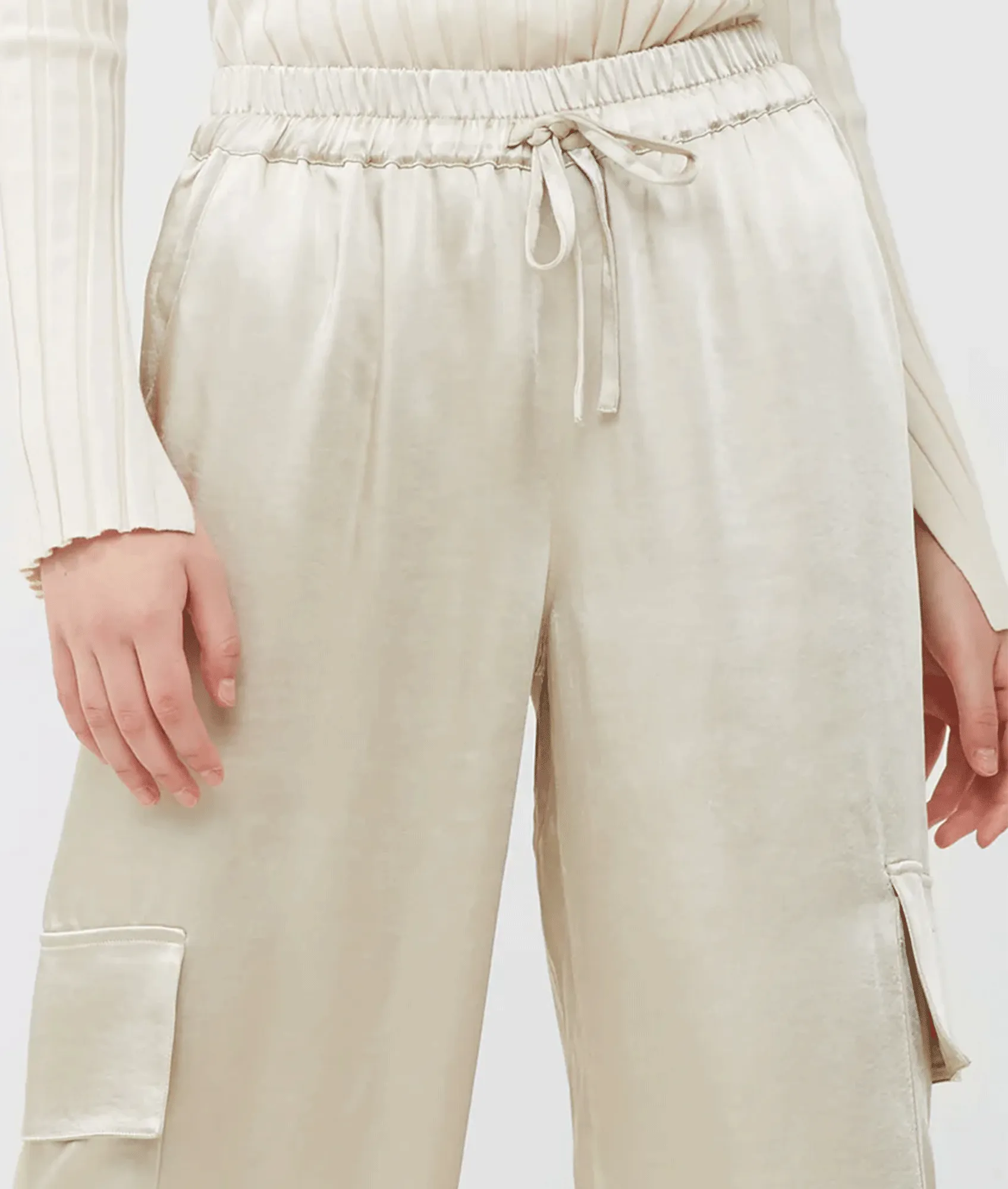 Chloetta Recycled Cargo Trousers - Cream