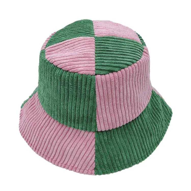 Colorblock Corduroy Bucket Hat