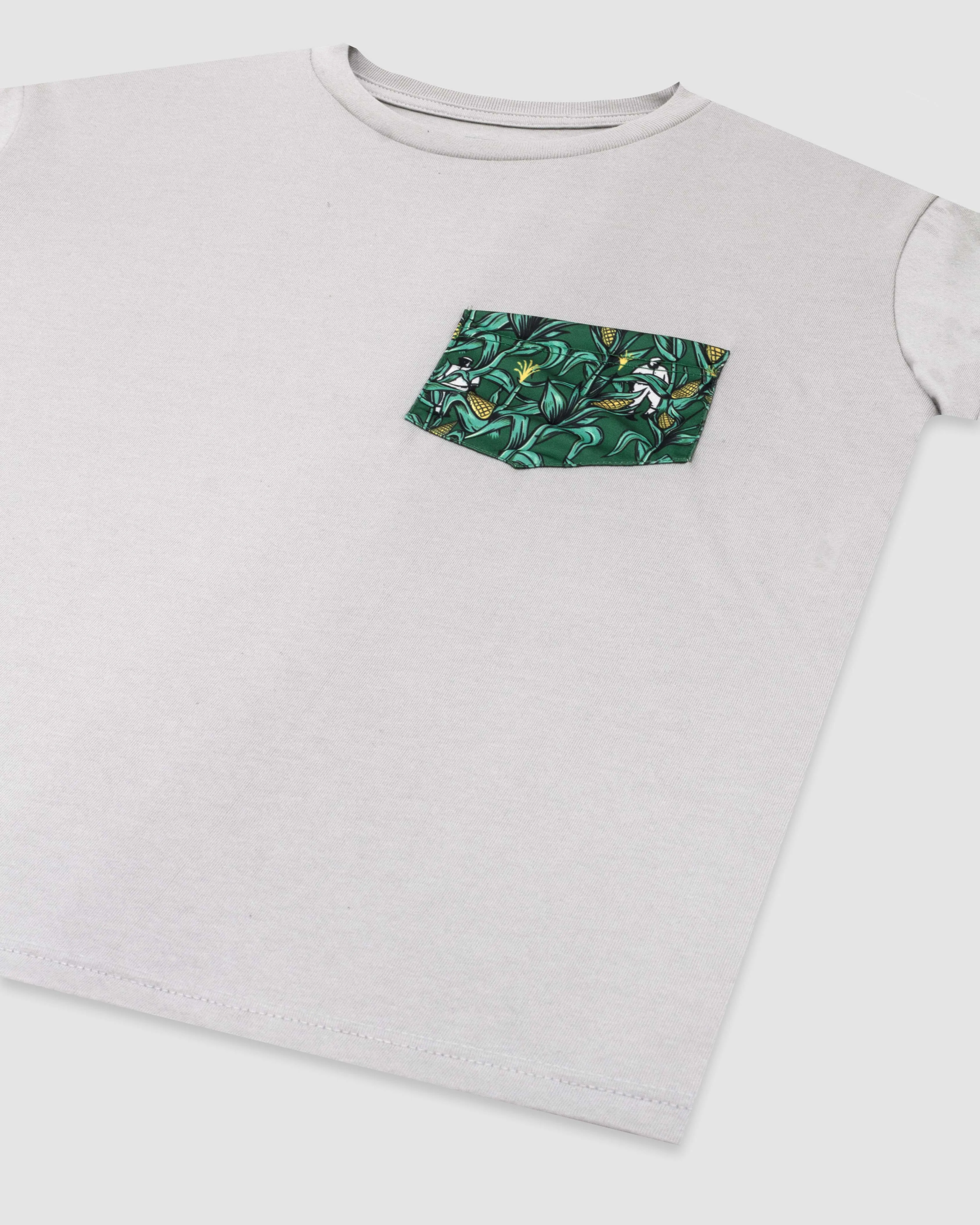 Corn Field Patterned Pocket Tee