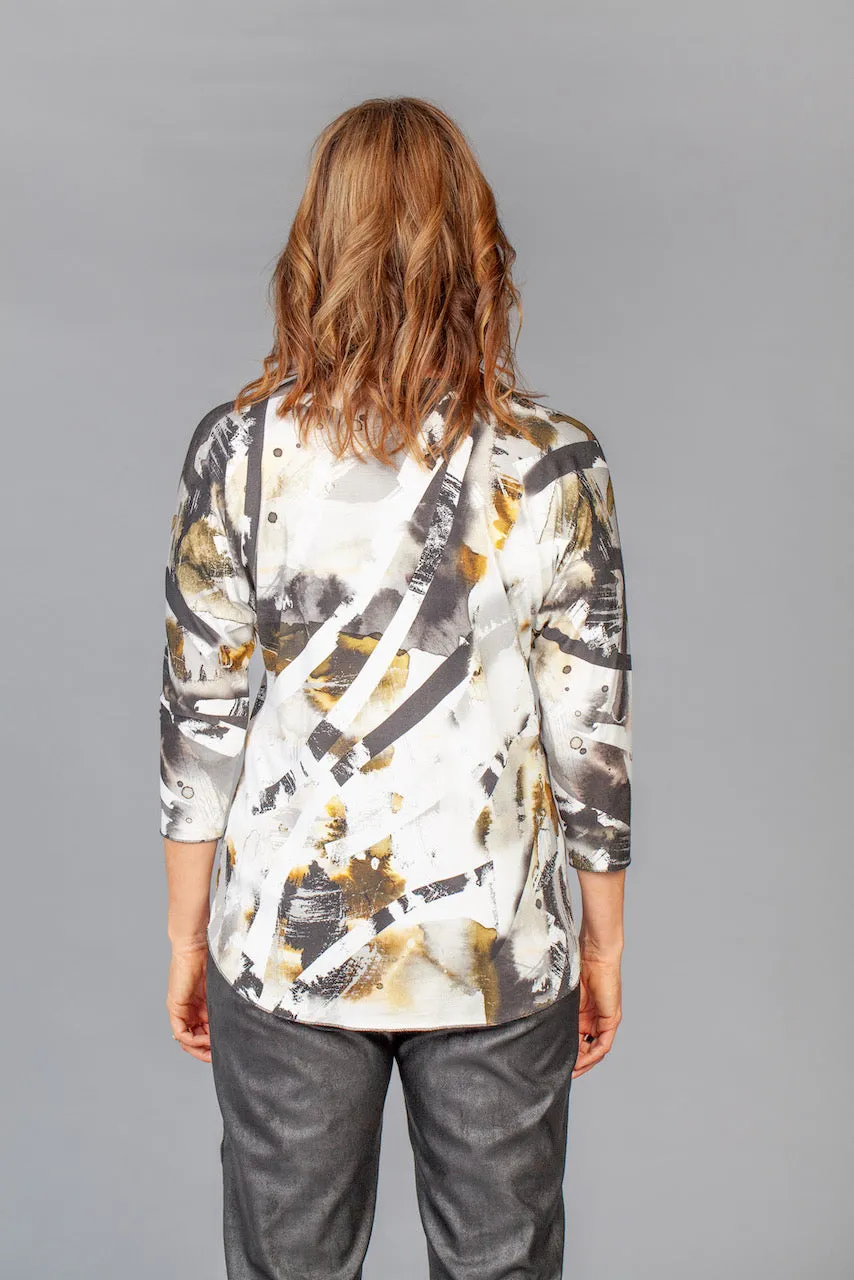 Desert Print Jersey 3/4 Sleeve Top