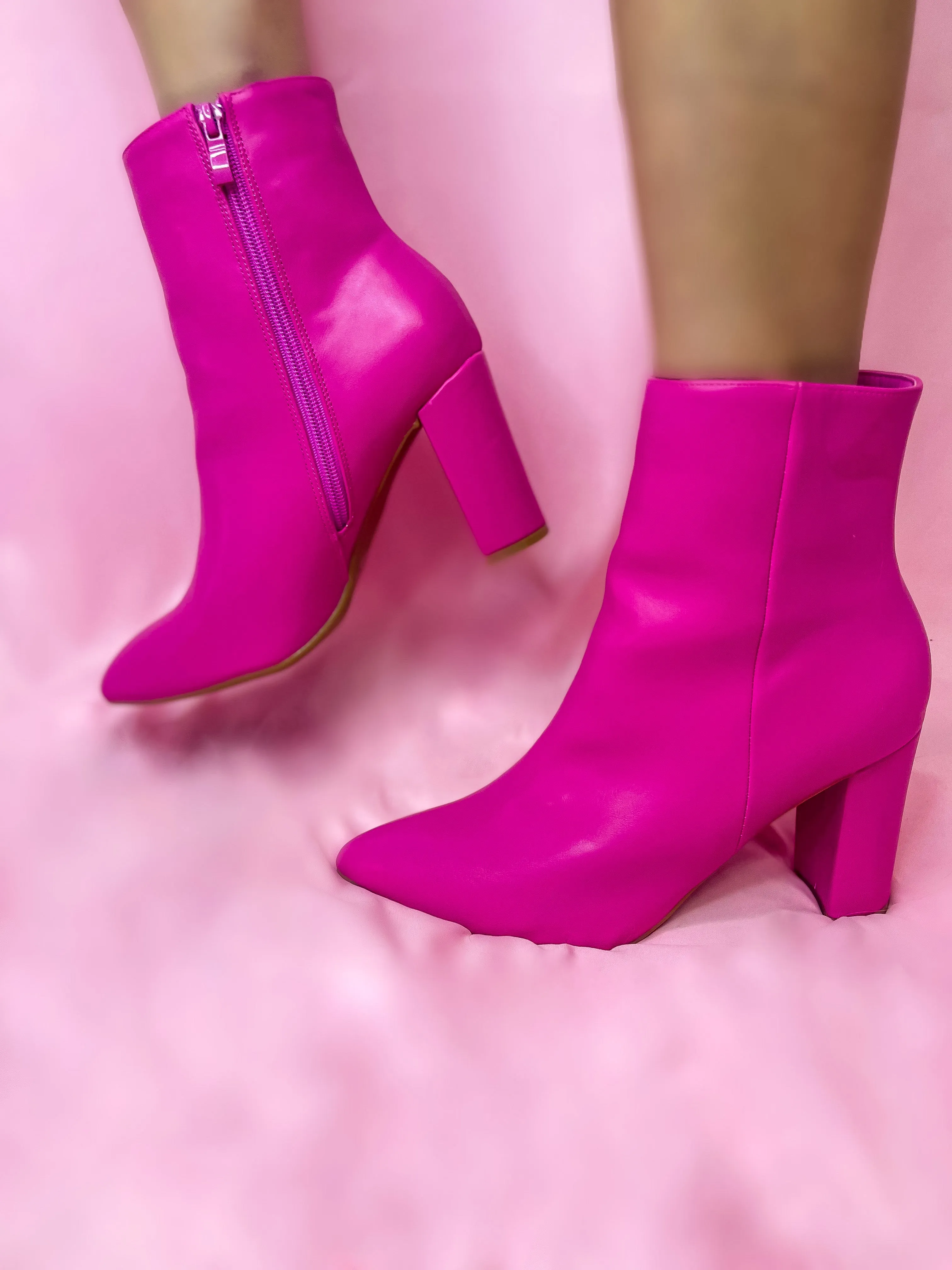 Doll Girl Booties - Hot Pink