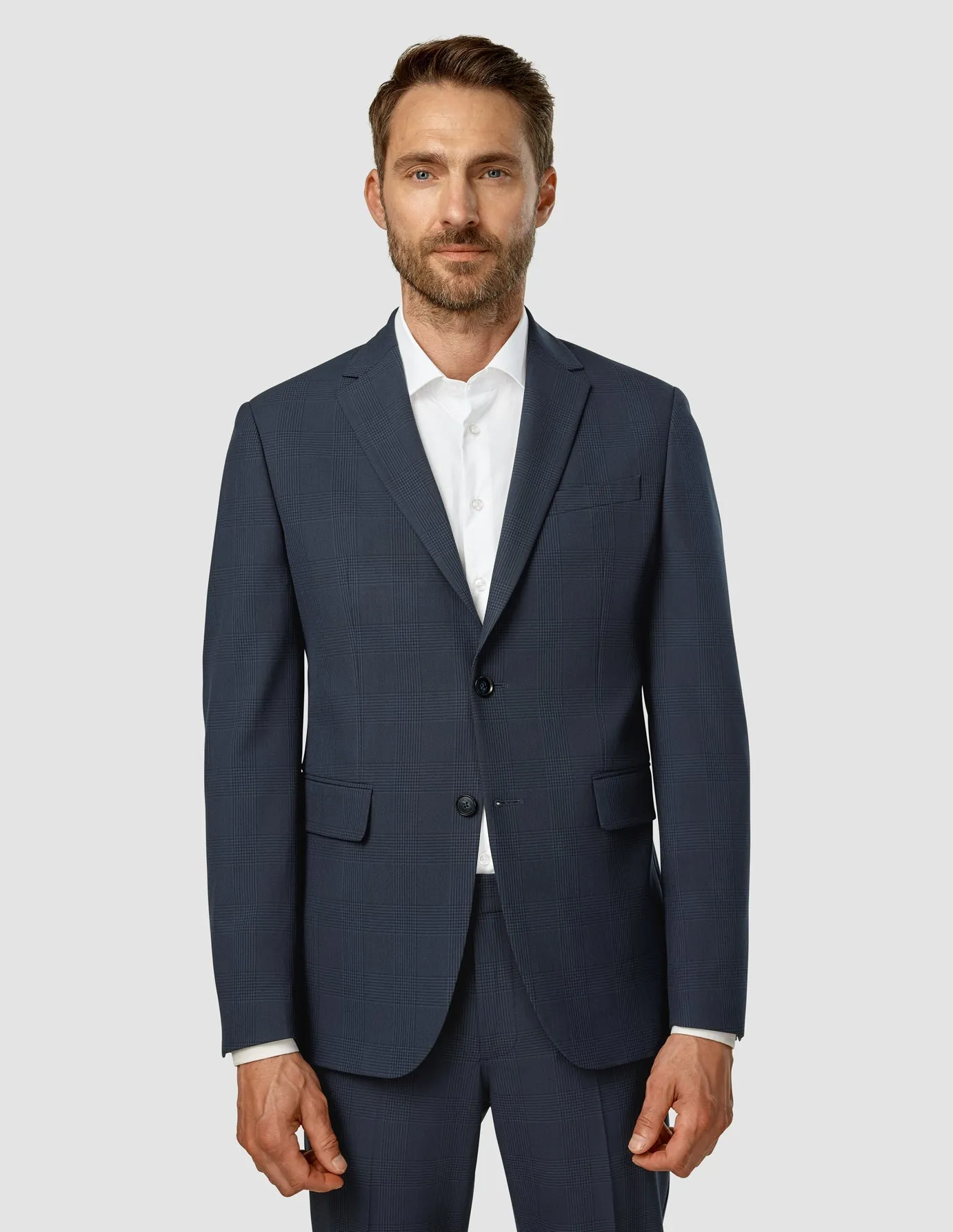 Essential Suit Dark Blue Check