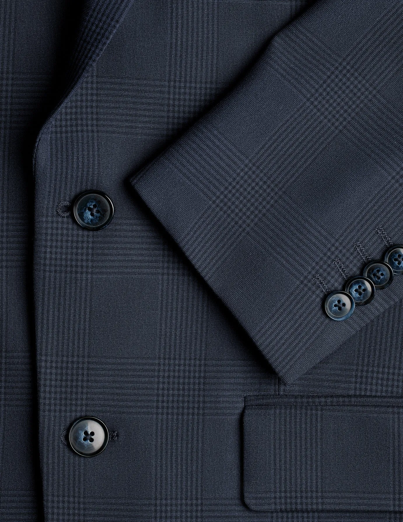 Essential Suit Dark Blue Check