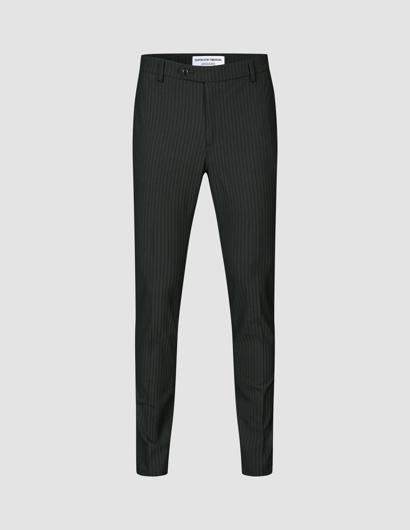 Essential Suit Pants Slim Asphalt Pinstripe