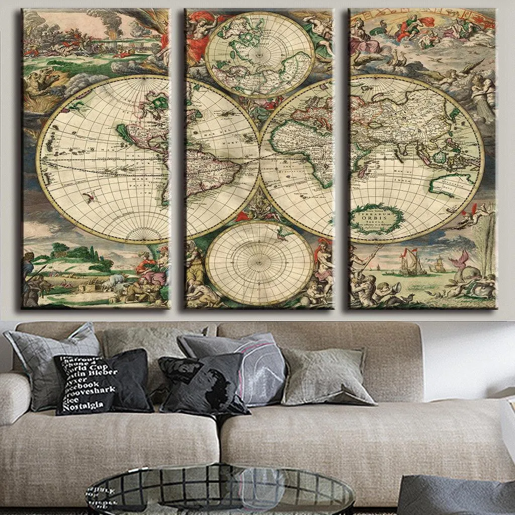 European Style Old World Map