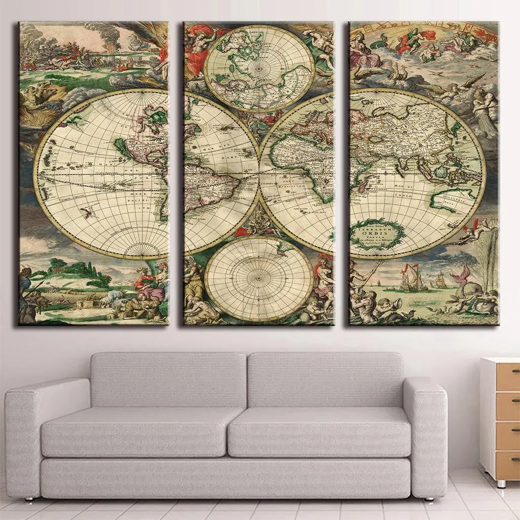 European Style Old World Map