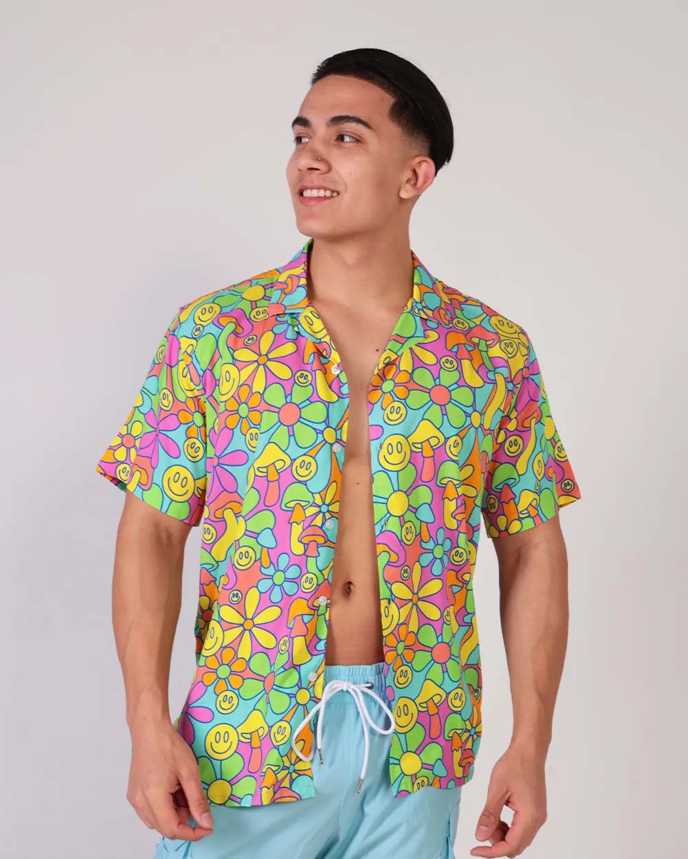 Flower Bomb Men's Camp Shirt