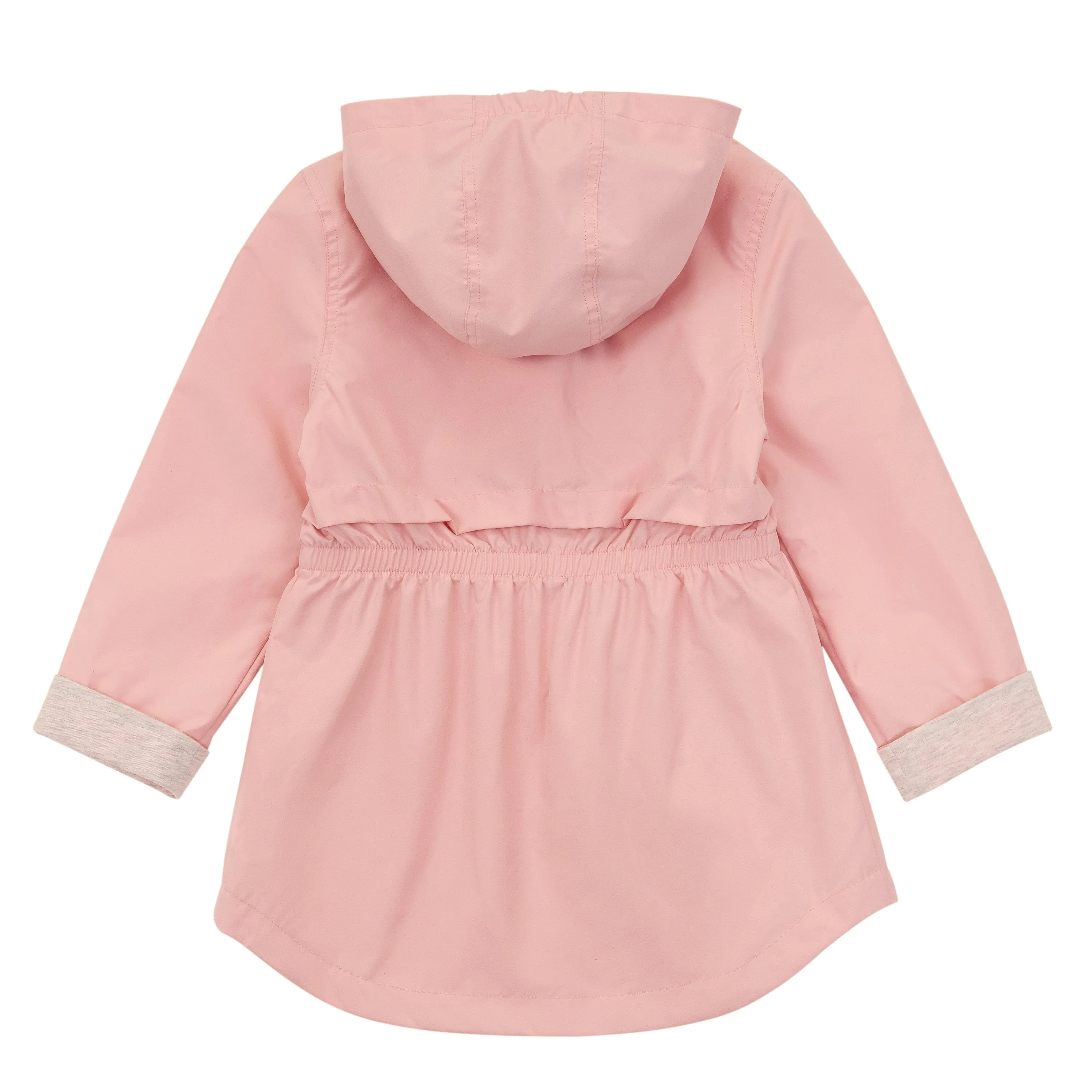 Girls' Casual Hooded Trench Coat Jacket