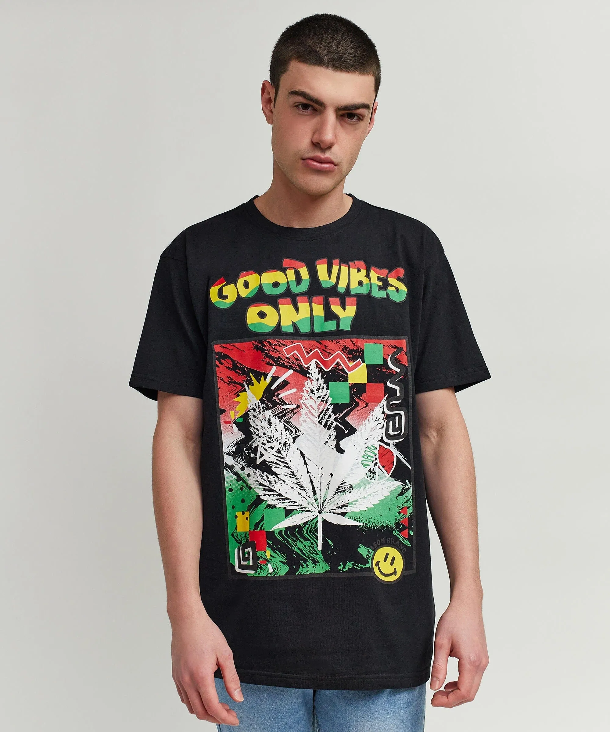 Good Vibes Only Short Sleeve Tee - Black