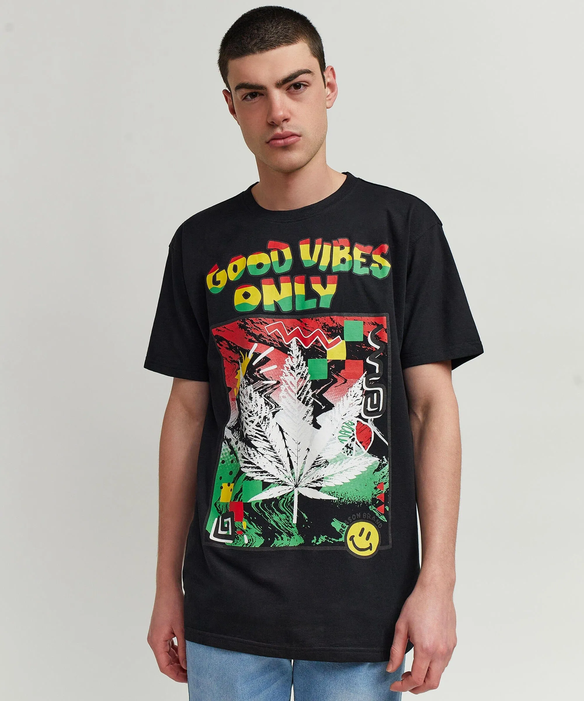 Good Vibes Only Short Sleeve Tee - Black