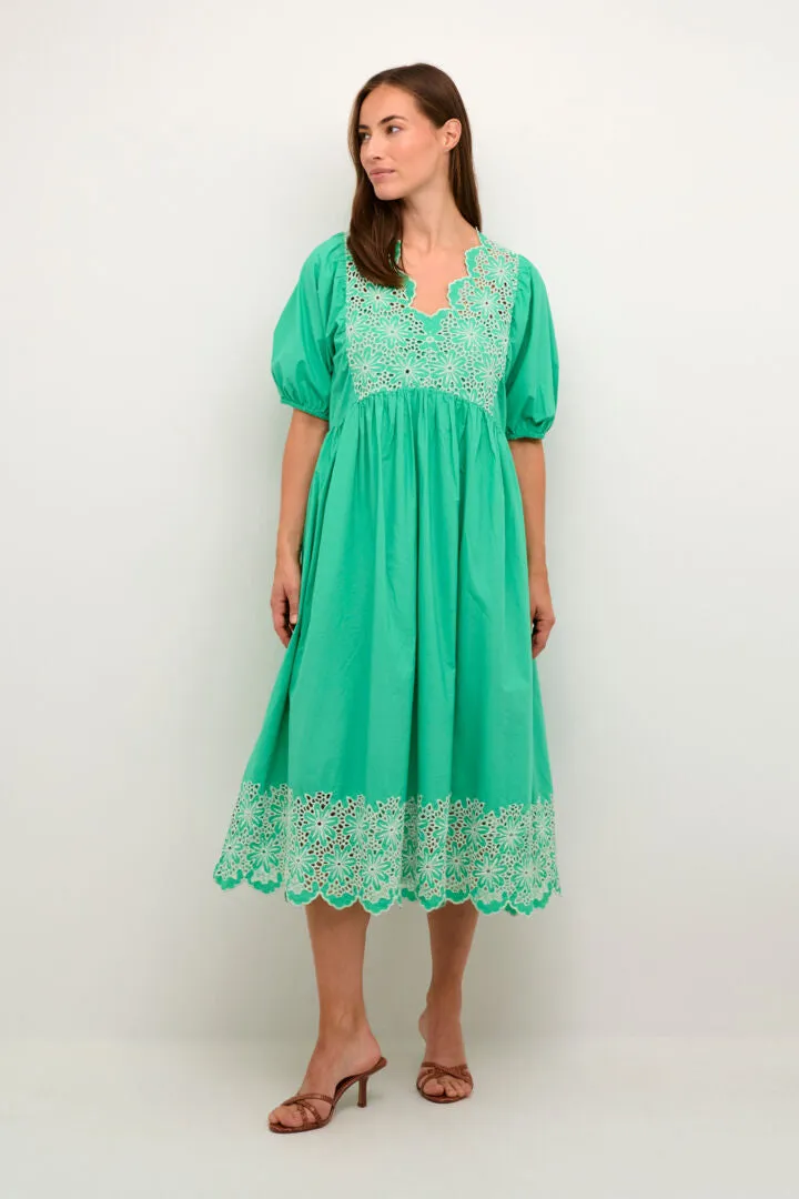 Green Brocade Dress