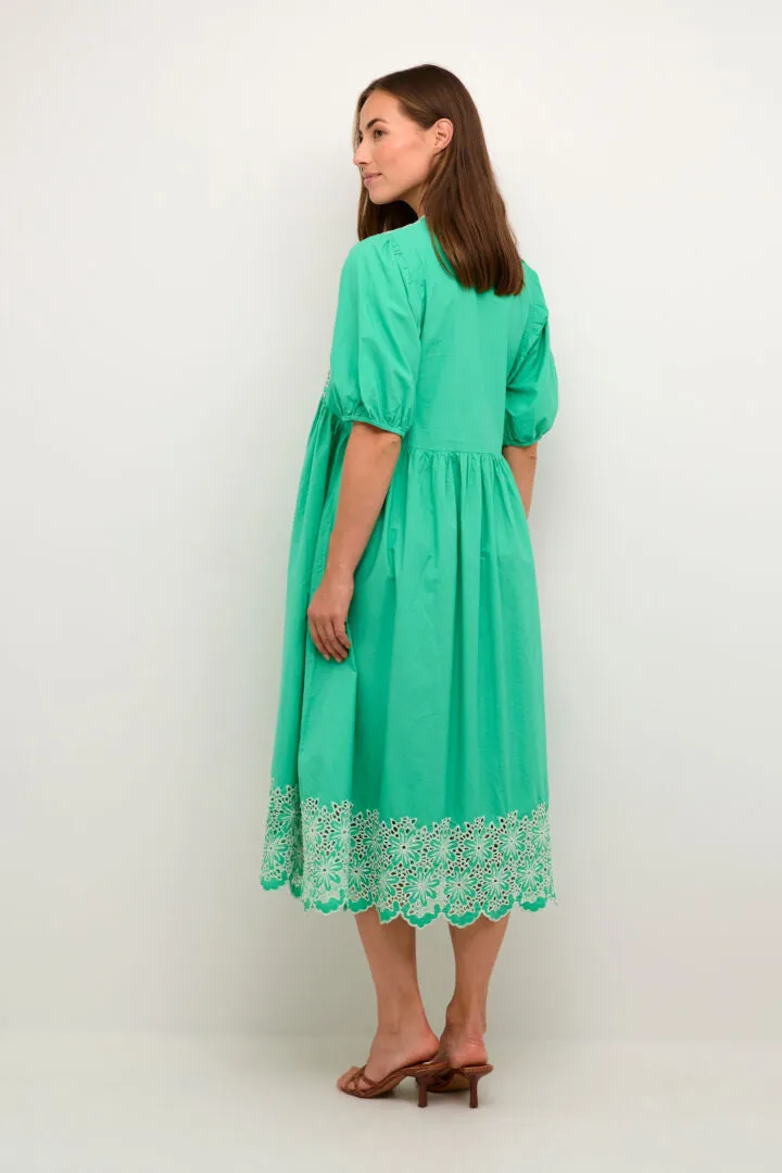 Green Brocade Dress