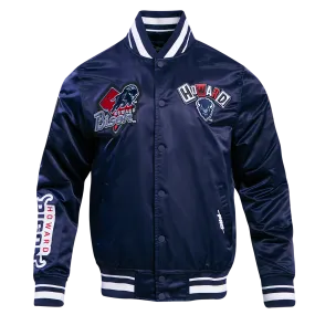 HOWARD UNIVERSITY HOMECOMING MEN'S RIB SATIN JACKET (MIDNIGHT NAVY)